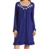 Eileen West Brushed Sweater Knit Long Sleeve Short Nightgown 5325059 -Freya Fashion Shop eileen west eilw01 5325059 gs