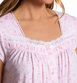 Eileen West 100% Cotton Jersey Knit Cap Sleeve Long Gown 5426602 -Freya Fashion Shop eileen west eilw01 5426602 cs2