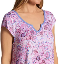 Ellen Tracy Paisley Short Sleeve Chemise 8025533 -Freya Fashion Shop ellen tracy elen01 8025533 cs2