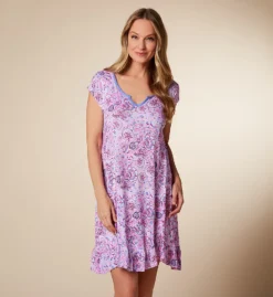 Ellen Tracy Paisley Short Sleeve Chemise 8025533 -Freya Fashion Shop ellen tracy elen01 8025533 cs6