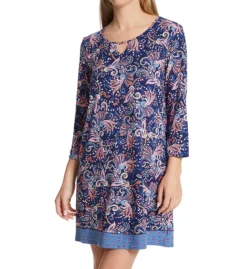 Ellen Tracy Paisley 3/4 Sleeve Chemise 8025557