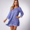 Ellen Tracy Peri Geo 3/4 Sleeve Tunic 8025581 -Freya Fashion Shop ellen tracy elen01 8025581 gs