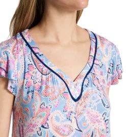 Ellen Tracy Paisley Short Sleeve Chemise 8025597 -Freya Fashion Shop ellen tracy elen01 8025597 cs2