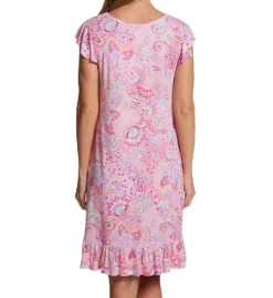 Ellen Tracy Pink Paisley Short Sleeve Chemise 8125583 -Freya Fashion Shop ellen tracy elen01 8125583 bs