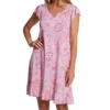 Ellen Tracy Pink Paisley Short Sleeve Chemise 8125583 -Freya Fashion Shop ellen tracy elen01 8125583 gs