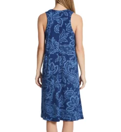 Ellen Tracy Blue Paisley Sleeveless Midi Sleepshirt 8225558 -Freya Fashion Shop ellen tracy elen01 8225558 bs