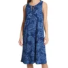 Ellen Tracy Blue Paisley Sleeveless Midi Sleepshirt 8225558