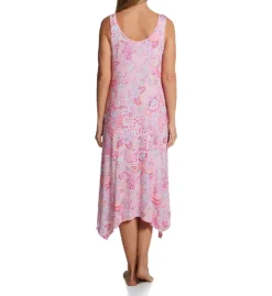 Ellen Tracy Pink Paisley Sleeveless Midi Gown With Soft Bra 8225585 -Freya Fashion Shop ellen tracy elen01 8225585 bs