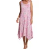 Ellen Tracy Pink Paisley Sleeveless Midi Gown With Soft Bra 8225585 -Freya Fashion Shop ellen tracy elen01 8225585 gs