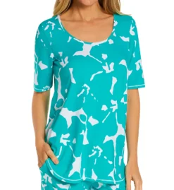 Ellen Tracy Printed Tunic Top 8423009