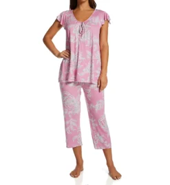 Ellen Tracy Paisley Short Sleeve Sleep Top 8425553 -Freya Fashion Shop ellen tracy elen01 8425553 cs2