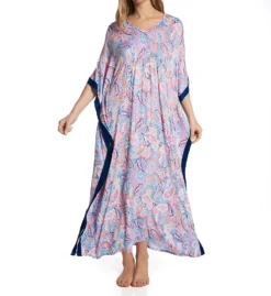 Ellen Tracy Paisley Print Long Caftan 8625599