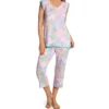 Ellen Tracy Paisley Short Sleeve Cropped Pant PJ Set 8725529 -Freya Fashion Shop ellen tracy elen01 8725529 gs
