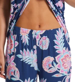 Ellen Tracy Navy Paisley Sleeveless Wide Leg Capri PJ Set 8725598 -Freya Fashion Shop ellen tracy elen01 8725598 cs3