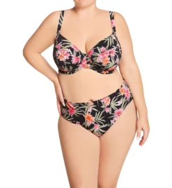 Elomi Dark Tropics Underwire Plunge Bikini Swim Top ES0102 -Freya Fashion Shop elomi elom01 es0102 cs1