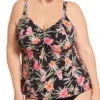 Elomi Dark Tropics Non Wired Moulded Tankini Swim Top ES0161