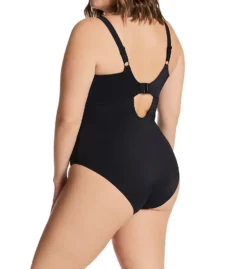 Elomi Plain Sailing Solid Non Wired Plunge Swimsuit ES7280 -Freya Fashion Shop elomi elom01 es7280 bs