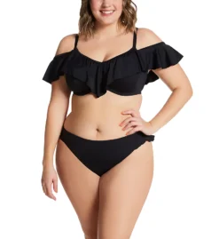 Elomi Plain Sailing Solid High Leg Brief Swim Bottom ES7288 -Freya Fashion Shop elomi elom01 es7288 cs1