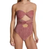 Everyday Sunday Peaceful Sunday Shiny Cutout One Piece Swimsuit 0063