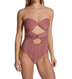 Everyday Sunday Peaceful Sunday Shiny Cutout One Piece Swimsuit 0063