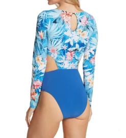 Everyday Sunday Sunrise Bay Long Sleeve Cut Out One Piece Swimsuit J0042 -Freya Fashion Shop everyday sunday ever01 j0042 bs