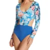 Everyday Sunday Sunrise Bay Long Sleeve Cut Out One Piece Swimsuit J0042