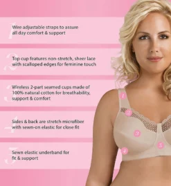 Exquisite Form Cotton Wireless Bra 5100535 -Freya Fashion Shop exquisite form exqf01 5100535 cs3