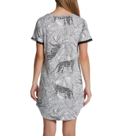 Flora Nikrooz Kathleen Printed Knit Sleepshirt With Lace T90714 -Freya Fashion Shop flora nikrooz flor01 t90714 bs