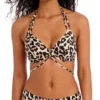 Freya Animal Instinct Underwire Halter Bikini Swim Top AS0390 -Freya Fashion Shop freya fre001 as0390 gs