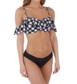 Freya Totally Check Underwire Off The Shoulder Swim Top AS2925 -Freya Fashion Shop freya fre001 as2925 cs3