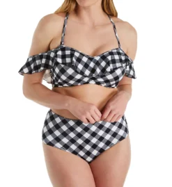 Freya Totally Check Underwire Off The Shoulder Swim Top AS2925 -Freya Fashion Shop freya fre001 as2925 cs5