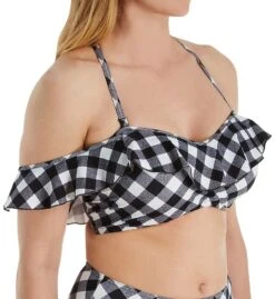 Freya Totally Check Underwire Off The Shoulder Swim Top AS2925 -Freya Fashion Shop freya fre001 as2925 cs6