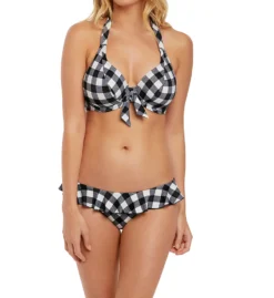 Freya Totally Check Italini Frill Brief Swim Bottom AS2927 -Freya Fashion Shop freya fre001 as2927 cs1