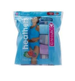 Fruit Of The Loom Cotton Heather Hi-Cut Panty - 10 Pack 10DHICH -Freya Fashion Shop fruit of the loom fotl01 10dhich cs1