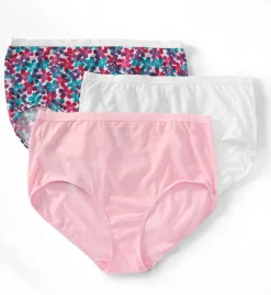 Fruit Of The Loom Fit For Me Plus Size Cotton Brief Panties - 3 Pack 3DBRASP -Freya Fashion Shop fruit of the loom fotl01 3dbrasp cs2