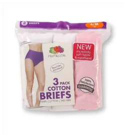 Fruit Of The Loom Cotton Brief Panties - 3 Pack 3DBRIAS -Freya Fashion Shop fruit of the loom fotl01 3dbrias cs1