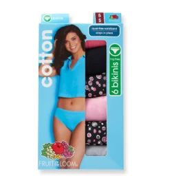 Fruit Of The Loom Cotton Bikini Panty Assorted - 6 Pack 6DBIKA1 -Freya Fashion Shop fruit of the loom fotl01 6dbika1 cs1