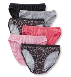 Fruit Of The Loom Cotton Bikini Panty Assorted - 6 Pack 6DBIKA1 -Freya Fashion Shop fruit of the loom fotl01 6dbika1 cs2