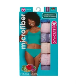 Fruit Of The Loom Microfiber Hi Cut Brief Panty - 6 Pack 6DMFHC1 -Freya Fashion Shop fruit of the loom fotl01 6dmfhc1 cs1