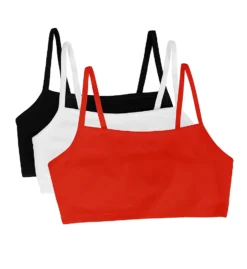 Fruit Of The Loom Spaghetti Strap Short Bra - 3 Pack 9036 -Freya Fashion Shop fruit of the loom fotl01 9036 cs2