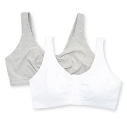 Fruit Of The Loom Comfort Cotton Blend Front Close Sports Bra 2 Pack 96014PK -Freya Fashion Shop fruit of the loom fotl01 96014pk cs2