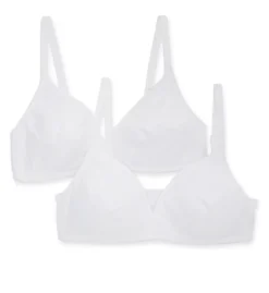 Fruit Of The Loom Cotton Wire-Free Bra - 2 Pack 96255 -Freya Fashion Shop fruit of the loom fotl01 96255 cs2