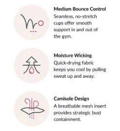 Glamorise Elite Performance Medium Impact Cami Sports Bra 1067 -Freya Fashion Shop glamorise glam01 1067 cs5