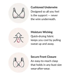 Glamorise Wonderwire Front Closure Bra 1245 -Freya Fashion Shop glamorise glam01 1245 cs3