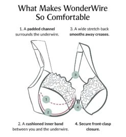 Glamorise Front Close Back Smoothing Wonderwire Bra 1247 -Freya Fashion Shop glamorise glam01 1247 cs6