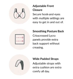 Glamorise Magic Lift With Posture Back Support Bra 1265 -Freya Fashion Shop glamorise glam01 1265 cs5