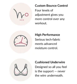Glamorise Elite Performance Adjustable Underwire Sports Bra 9167 -Freya Fashion Shop glamorise glam01 9167 cs5