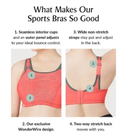 Glamorise Elite Performance Adjustable Underwire Sports Bra 9167 -Freya Fashion Shop glamorise glam01 9167 cs6