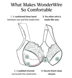 Glamorise Wonderwire Stretch Lace Front Closure Bra 9245 -Freya Fashion Shop glamorise glam01 9245 cs3