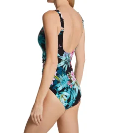 Gottex Dusk Bloom V-Neck Surplice One Piece Swimsuit DB178U -Freya Fashion Shop gottex gotx01 db178u bs